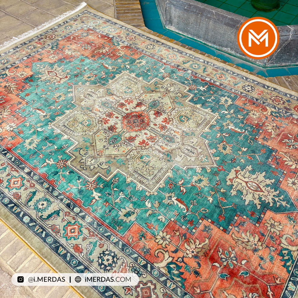 فرش کهنه نما کد N00003 زمینه تمام رنگ